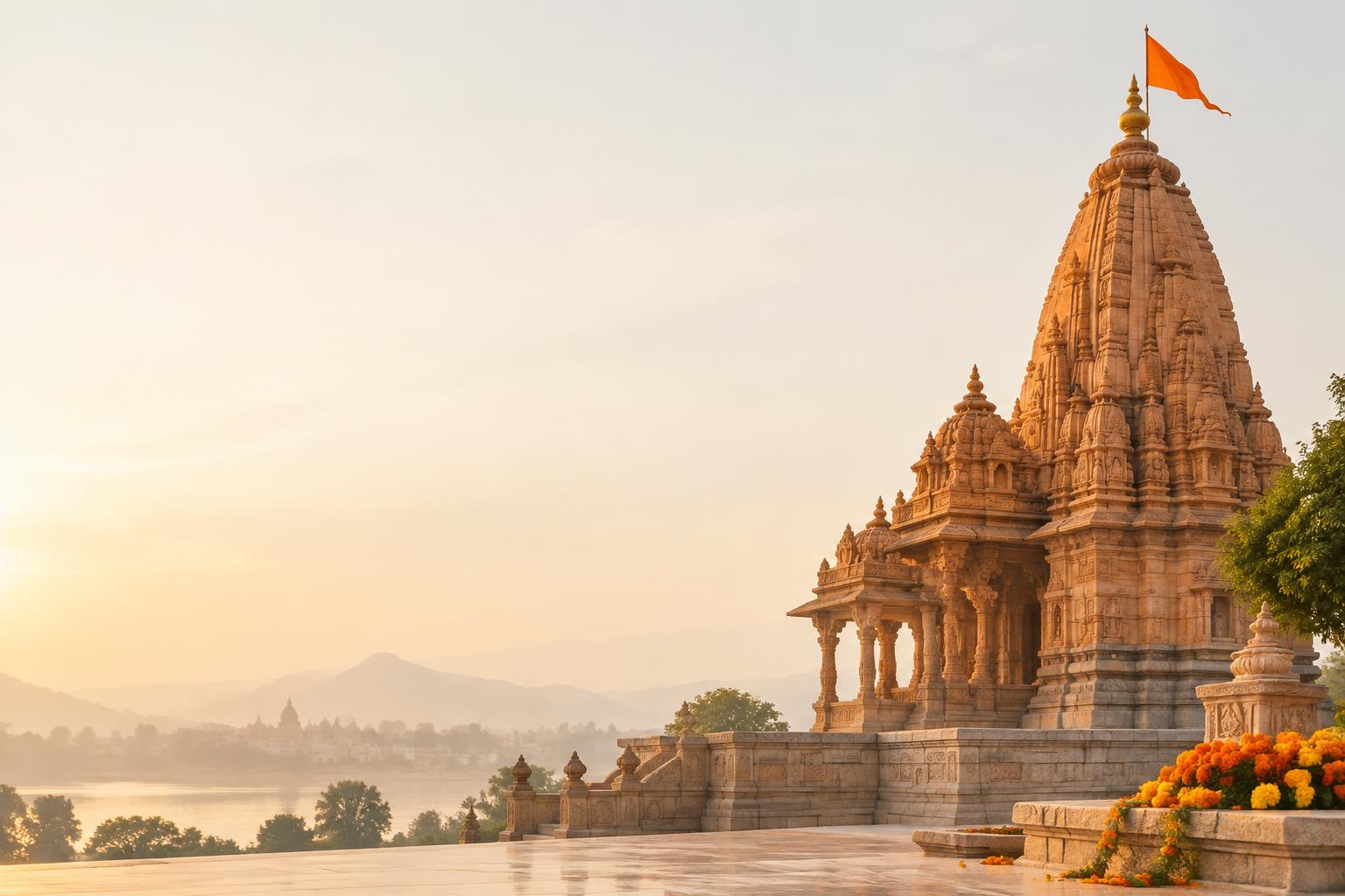 Illustrative traditional Hindu temple architecture